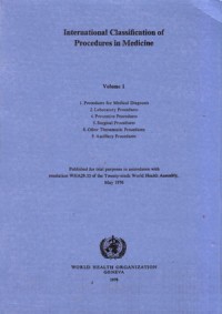 Image of International Classification of Procedures in Medicine Volume 1