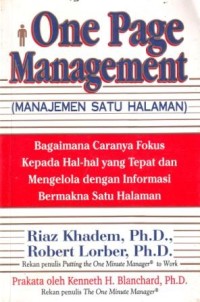 Image of One Page Management (Manajemen Satu Halaman)