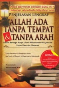 Image of PENJELASAN LENGKAP ALLAH ADA TANPA TEMPAT DALAM BERBAGAI KARYA ULAMA AHLUSSUNNAH WAL JAMA'AH LINTAS MASA DAN GENERASI