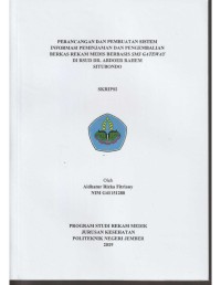 Image of PERANCANGAN  DAN PEMBUATAN SISTEM INFORMASI PEMINJAMAN DAN PENGEMBALIAN BERKAS REKAM MEDIS BERBASIS SMS GATEWAY DI RSUD DR. ABDOER RAHEM SITUBONDO