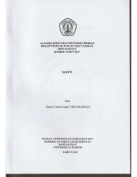 Image of ANALISIS KEPATUHAN PENGISIAN BERKAS REKAM MEDIS DI RUMAH SAKIT DAERAH (RSD) KALISAT