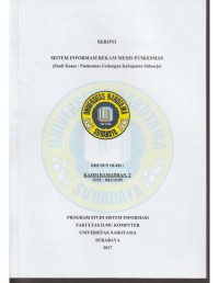 Image of SISTEM INFORMASI REKAM MEDIS PUSKESMAS (Studi Kasus: Puskesmas Gedangan Kabupaten Sidoarjo)