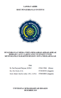 Image of Pengembangan Media Cerita Bergambar Akidah Akhlak Berbasis Value Clarification Technique Meningkatkan Karakter Religius Siswa Sekolah Dasar