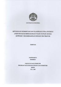 Image of METODOLOGI SEGMENTASI DAN KLASIFIKASI CITRA SYNTHETIC APERTURE RADAR BERDASARKAN PULSE COUPLED NEURALNETWORKS DIKOMBINASIKAN DENGAN CIRI TEKSTUR