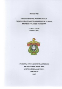 Image of AGENSIFIKASI PELAYANAN PUBLIK PADA RSU-BLUD BAHTERAMAS DI KOTA KENDARI PROVINSI SULAWESI TENGGARA
