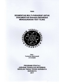 Image of SEGMENTASI MULTI-PARAGRAF UNTUK DOKUMENTASI BAHASA INDONESIA MENGGUNAKAN TEXT TILING