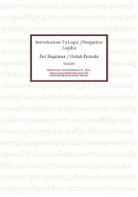 Image of Introduction to Logic/Pengantar Logika, for Beginner/untuk Pemula