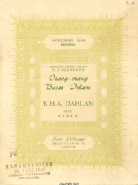Image of Encyclopaedi Islam Indonesia: Orang-orang Besar Islam (K. H. A. Dahlan)