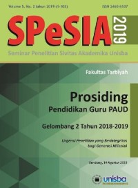 Image of SPESIA (Seminar Penelitian Sivitas Akademika Unisba) 2019: Prosiding Pendidikan Guru PAUD (Vol. 2, No. 2, Tahun 2019)