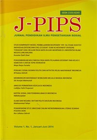 Image of Jurnal Pendidikan Ilmu Pengetahuan Sosial (J-PIPS)