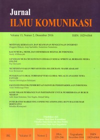 Image of Jurnal Ilmu Komunikasi (Universitas Atma Jaya Yogyakarta)